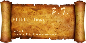 Pillis Tímea névjegykártya